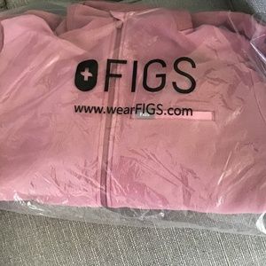 Figs on shift fleece jacket Chalk pink